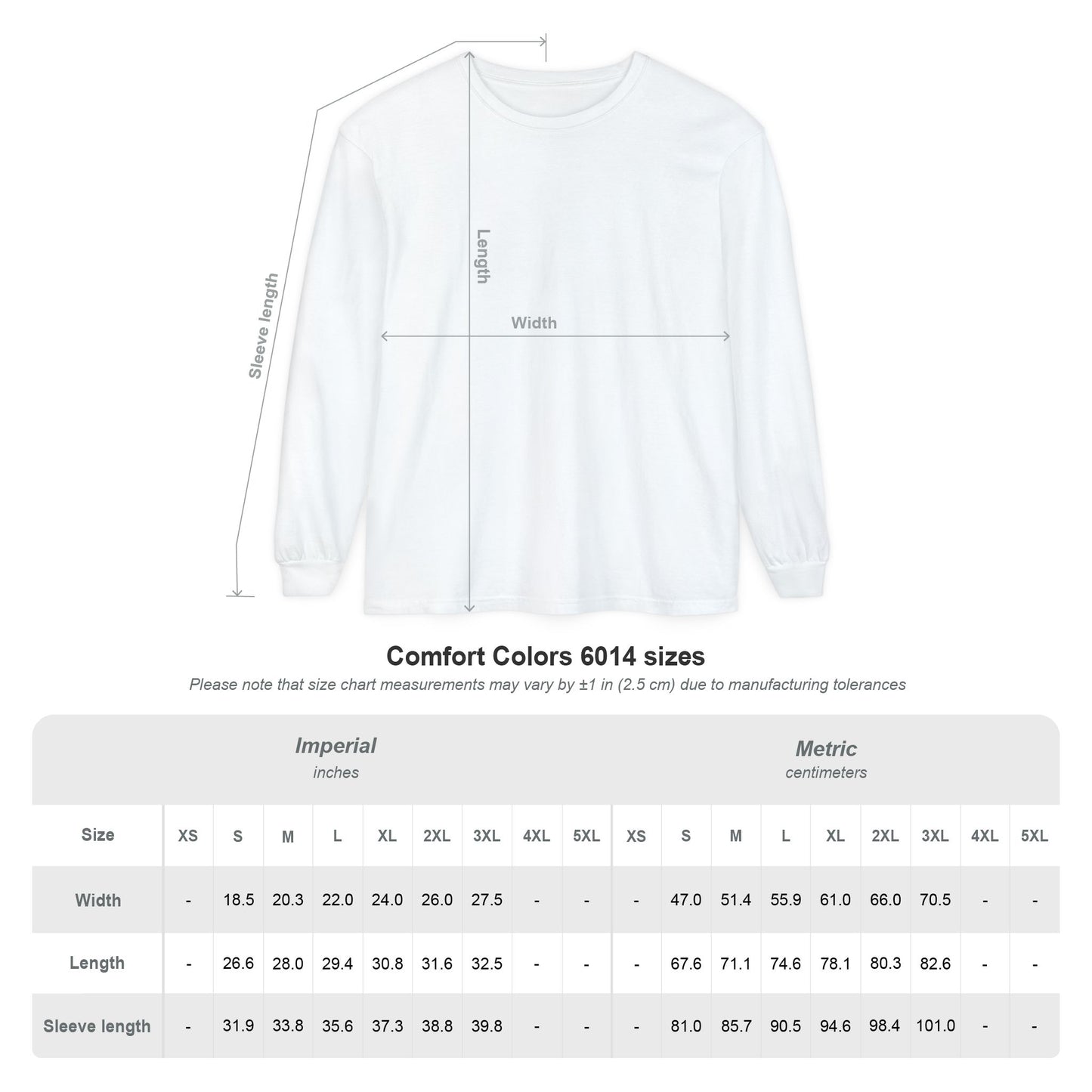 Comfort Colors Unisex Long Sleeve Tee